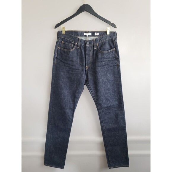 Re/Done Jean Mens 32x33 Blue Straight Fit Button Fly Made In The USA New - Picture 1 of 9